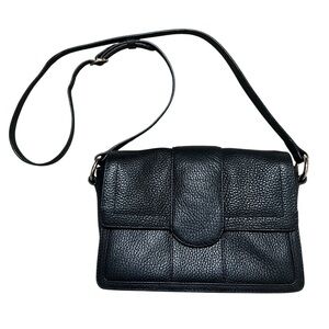Corder London Emmeline black pebbled leather crossbody bag purse